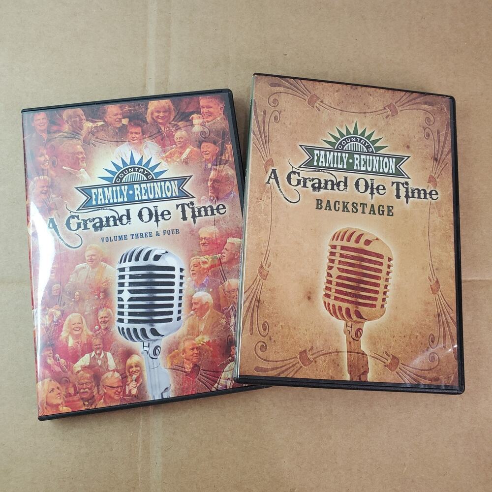 A Grand Ole Time Vol 3 & 4, Backstage Country's Family Reunion DVD Lot UNTESTED